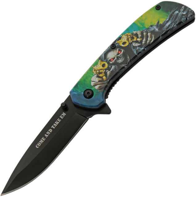 Rite Edge Reaper Linerlock A/O 3.75 in Assisted Opening Folding Knife Green ABS