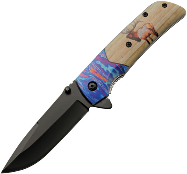 Rite Edge Voodoo Linerlock Deer A/O 3.50 in Assisted Opening Folding Knife