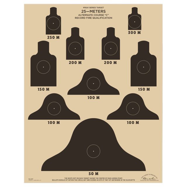 Rite in the Rain 25 Meter Alt-c Qualification Targets 17'' X 22'' - Rite In The Rain
