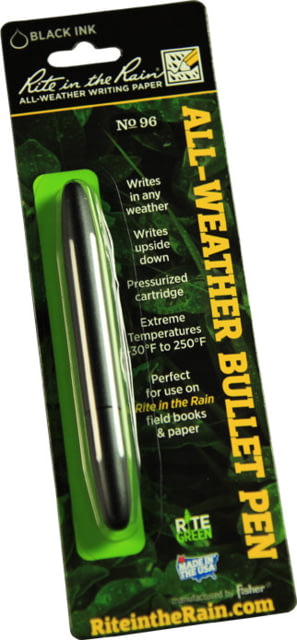 Rite In The Rain All-Weather Bullet Pen Black-Matte Black 3 3/4