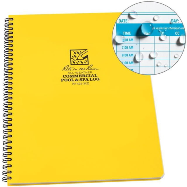 Rite in the Rain Commercial Pool/Spa Log Professional