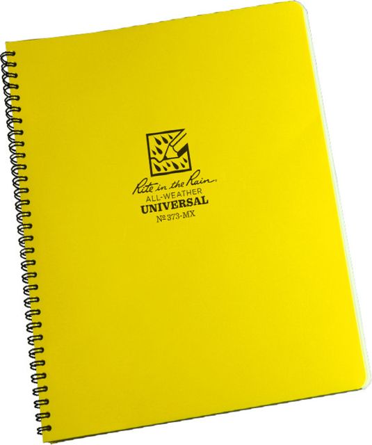 Rite In The Rain Maxi-Spiral Notebook - Universal Yellow 8 1/2 X 11 373-Mx