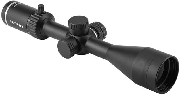 EDEMO Riton Optics 1 Primal Rifle Scope 4-12x50mm 1in Tube 1/4 MOA Illuminated Red Dot Second Focal Plane Black 1P412ASI EDEMO1 - Riton Optics