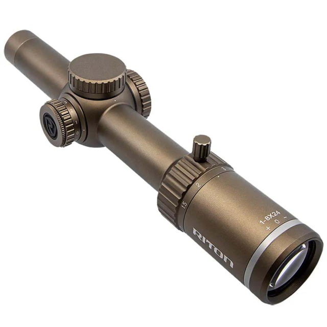 Riton Optics 3 Tactix 1-8x 24mm LPVO 30mm Tube Riflescope Second Focal Plane OT Illuminated Reticle Flat Dark Earth