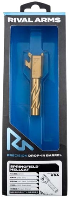 USED Rival Arms V1 Pistol Barrel Springfield Hellcat 9mm Luger 3.15in Gold RA-RA20H101E EDEMO1 Condition Parts Only/Salvage Wrong Product - Rival Arms