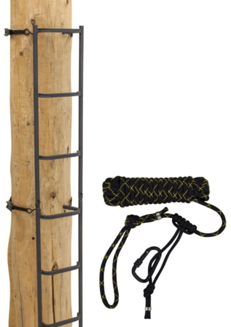 Rivers Edge Treestands Big Foot Tree Ladder W/ Safety Rope Rivers Edge Grey 23ft - Rivers Edge Treestands