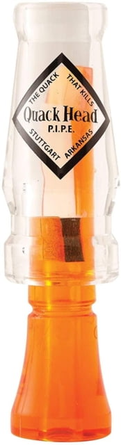 RNT Calls Quackhead Quack Pipe Single Reed Duck Call Orange/White - Rnt Calls