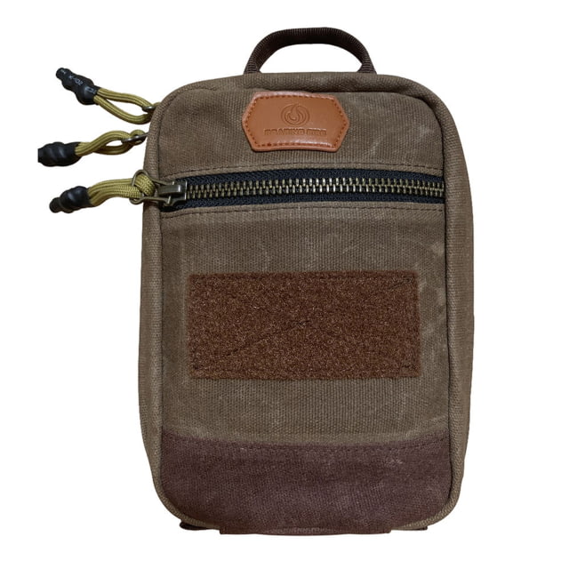 Roaring Fire Smolder Waxed Canvas Organizer Pouch Rustic Brown 7.87x6.1x1.77 inch RF-Smolder Pouch-Brown - Roaring Fire