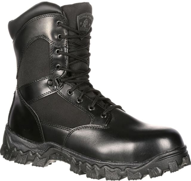 Rocky Boots Alpha Force Zipper Waterproof Public Service Boot - Men's Black 5 Wide - Rocky