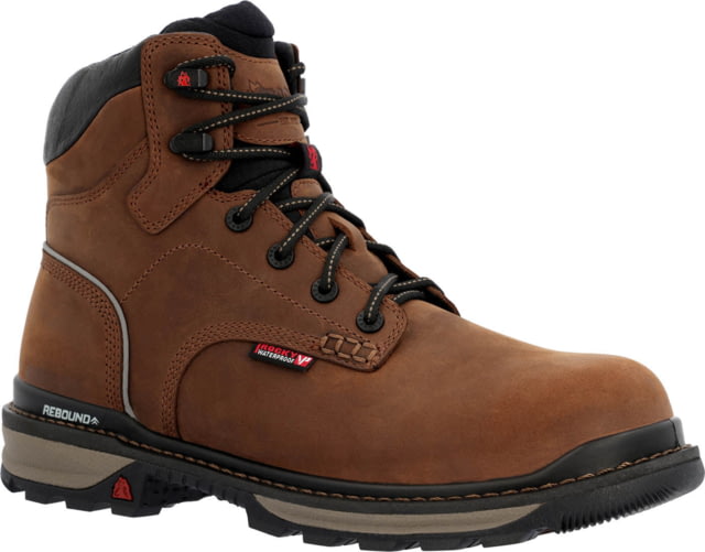 Rocky Boots Rams Horn Waterproof Composite Toe Work Boot - Men's Crazy Horse 8.5 Wide