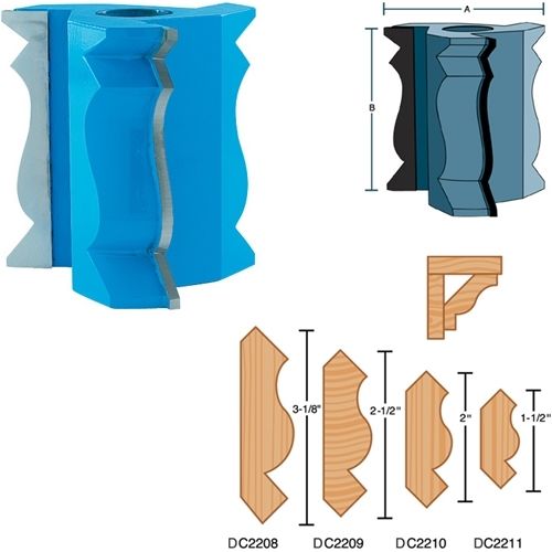 Roman Carbide 1-1/2in Crown Moulding 3-1/2in Dia. 1in Bore
