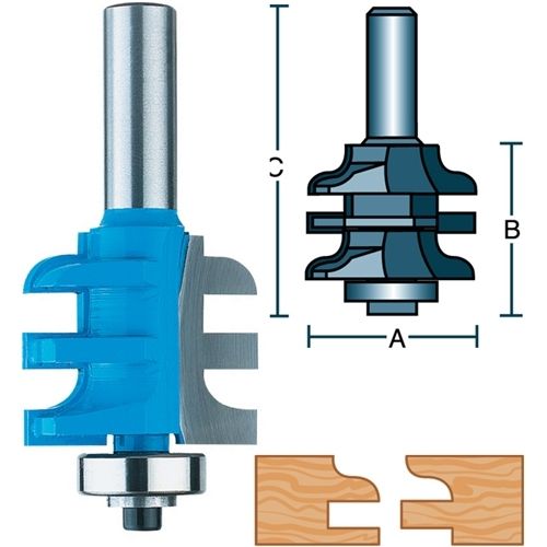 Roman Carbide 1 pc. Roman Ogee Stile Rail 1/2in Shank