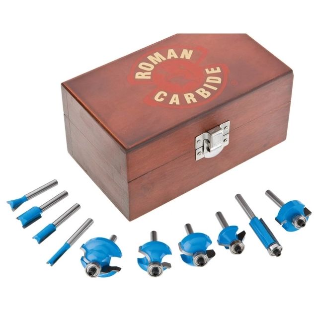 Roman Carbide 10 pc. General Purpose Router Bit Set 1/4in Shank
