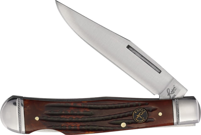 Roper Knives Lockback Trapper Brown Bone
