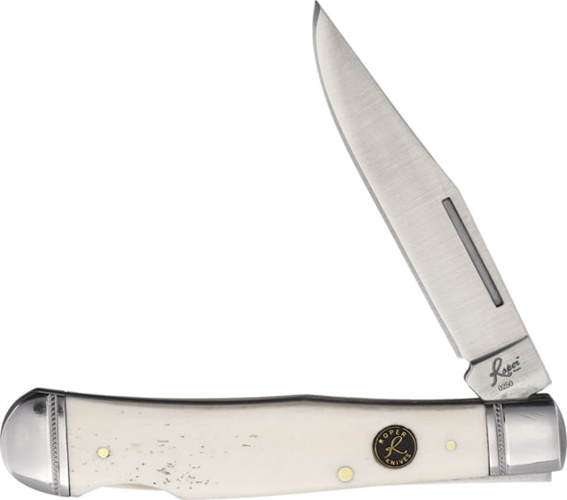 Roper Knives Lockback Trapper White Smooth - Roper Knives