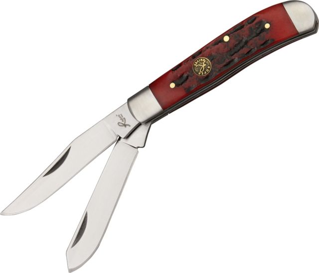 Roper Knives Mini Trapper Chaparrel Red Wood Handle Folding Knife - Roper Knives