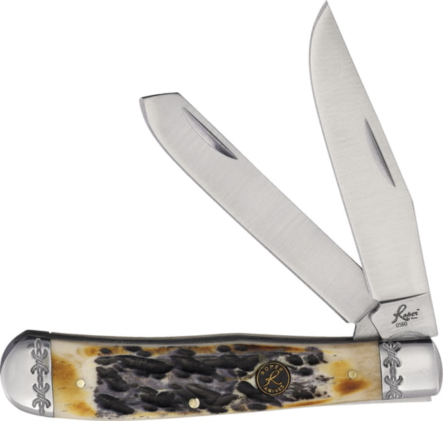 Roper Knives Trapper Burnt Bone - Roper Knives