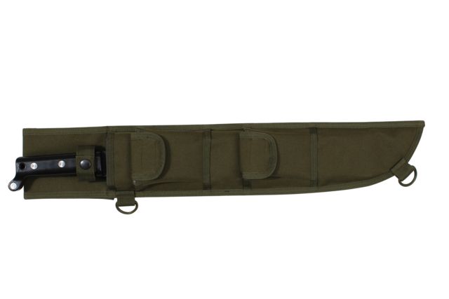 Rothco 18 Inch MOLLE Compatible Machete Sheath Black Black - Rothco