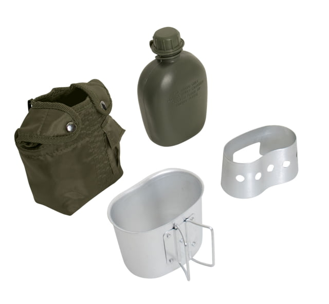 Rothco Rothco 4 Piece Canteen Kit w/Cover & Aluminum Cup & Stove / Stand Olive Drab - $25.99 at Optics Planet