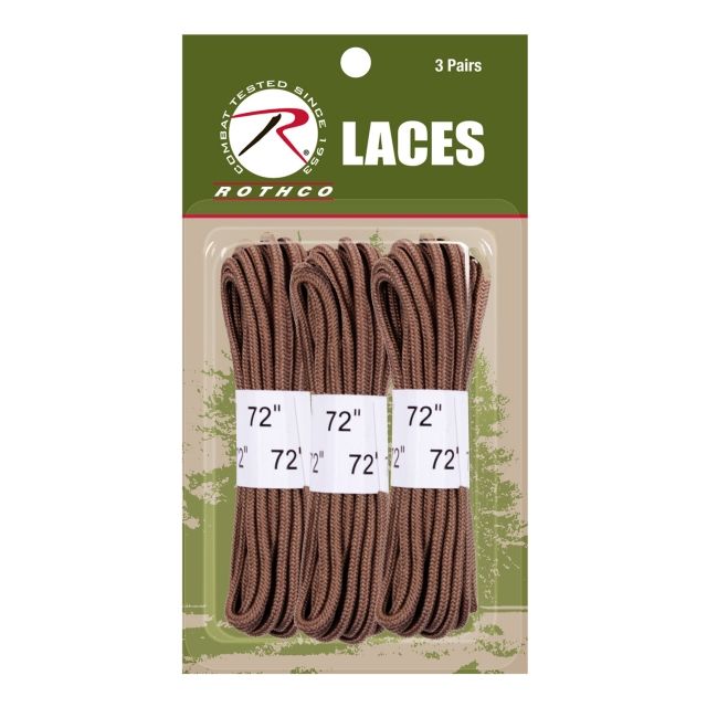 Rothco 72 Boot Laces - 3 Pack Coyote Brown CoyoteBrown