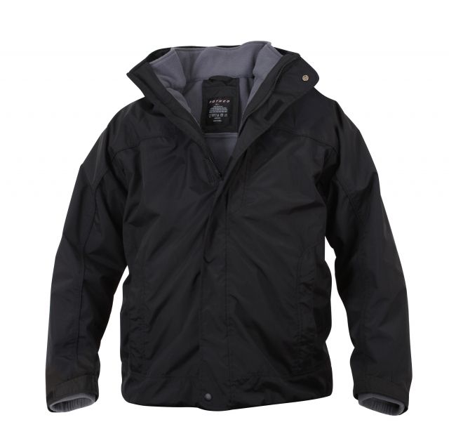 Rothco All Weather 3 In 1 Jacket Black 3XL Black-3XL