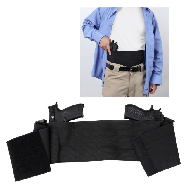 Rothco Ambidextrous Concealed Elastic Belly Band Holster Ambidextrous Black - Rothco