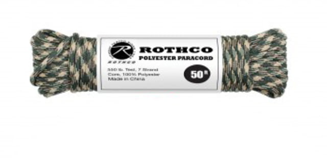 Rothco Camo Polyester Paracord Woodland Camo WoodlandCamo-50