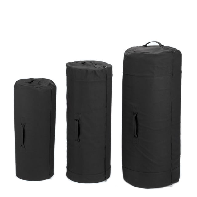 Rothco Canvas Duffle Bag With Side Zipper Black 30" x 50" - Rothco
