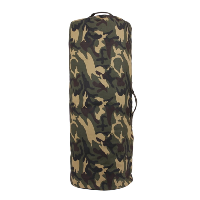 Rothco Canvas Duffle Bag With Side Zipper Woodland Camo WoodlandCamo-25x42 - Rothco