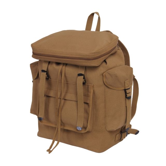 Rothco Canvas European Style Rucksack Coyote Brown CoyoteBrown - Rothco