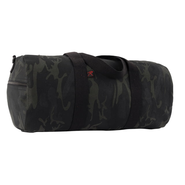 Rothco Canvas Shoulder Duffle Bag Midnight Black Camo 19 in - Rothco