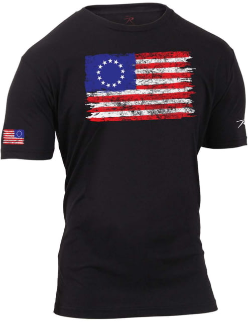 Rothco Colonial Betsy Ross Flag T-Shirt - Mens Black Small