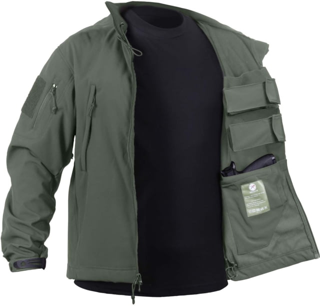 Rothco Concealed Carry Soft Shell Jacket - Men's Olive Drab Extra Large eDrab-XL