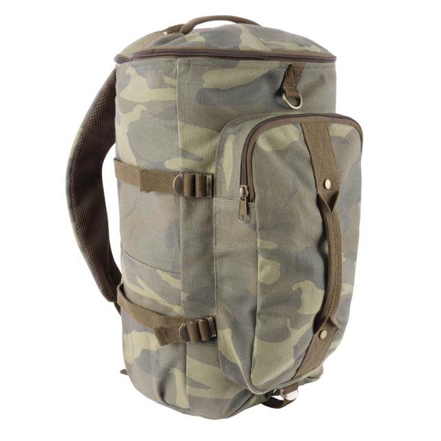 Rothco 19in Convertible Canvas Duffle/Backpack Woodland Camo - Rothco