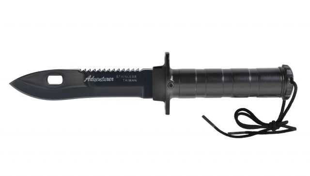 Rothco Deluxe Adventurer Survival Kit Knife Black Black - Rothco