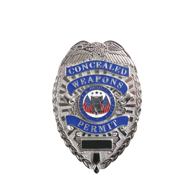 Rothco Deluxe Concealed Weapons Permit Badge Silver Silver - Rothco