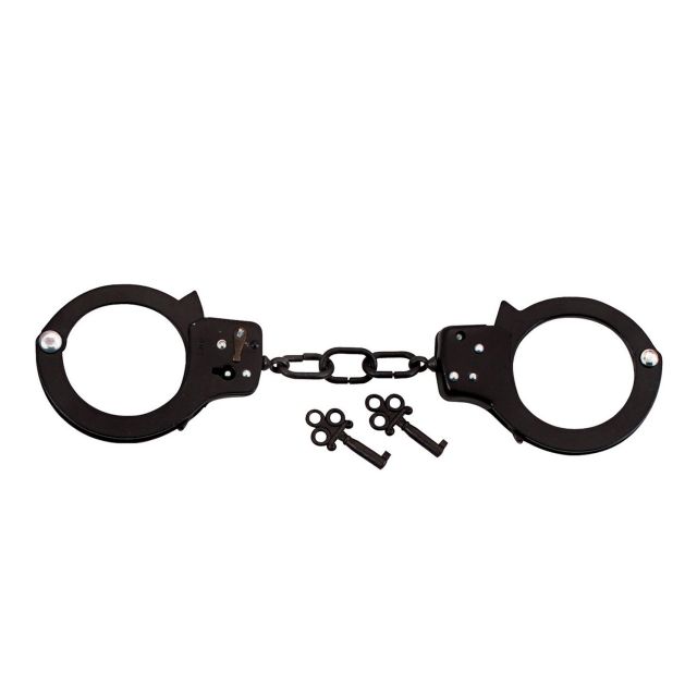 Rothco Double Lock Steel Handcuffs Black Black - Rothco
