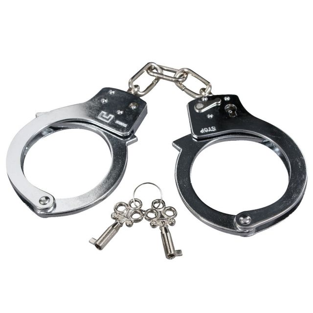 Rothco Double Lock Steel Handcuffs Silver Silver - Rothco