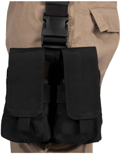 Rothco Drop Leg Double Mag Pouch Black - Rothco