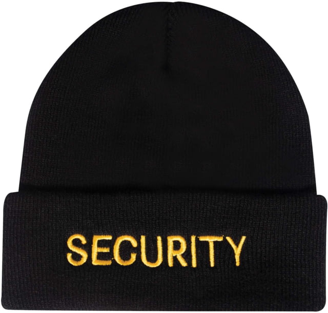 Rothco Embroidered Security Watch Cap Black/Gold One Size