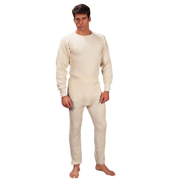 Rothco Extra Heavyweight Thermal Knit Bottoms - Men's Small White