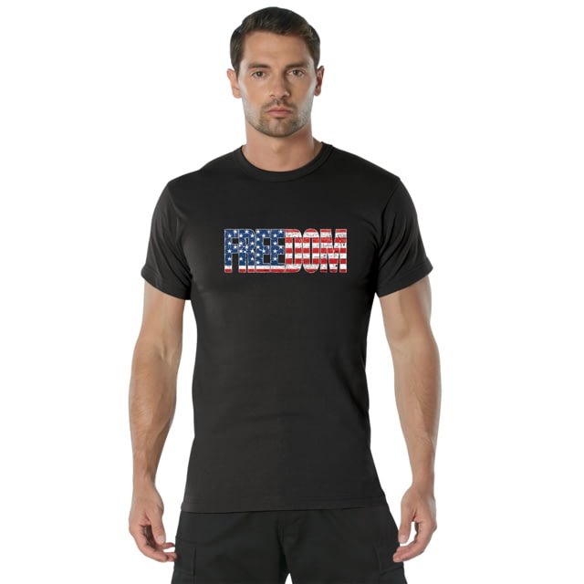 Rothco Rothco Freedom US Flag T-Shirt - Men's Black Small - $21.99 at Optics Planet