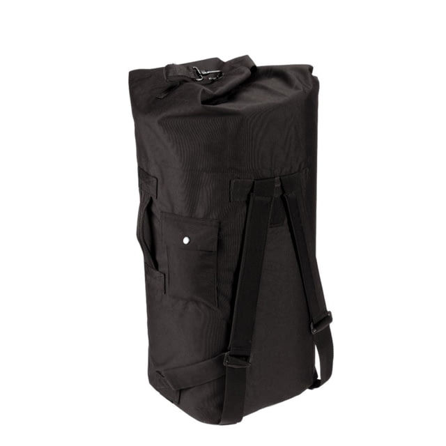 Rothco G.I. Type Enhanced Double Strap Duffle Bag Black Black - Rothco
