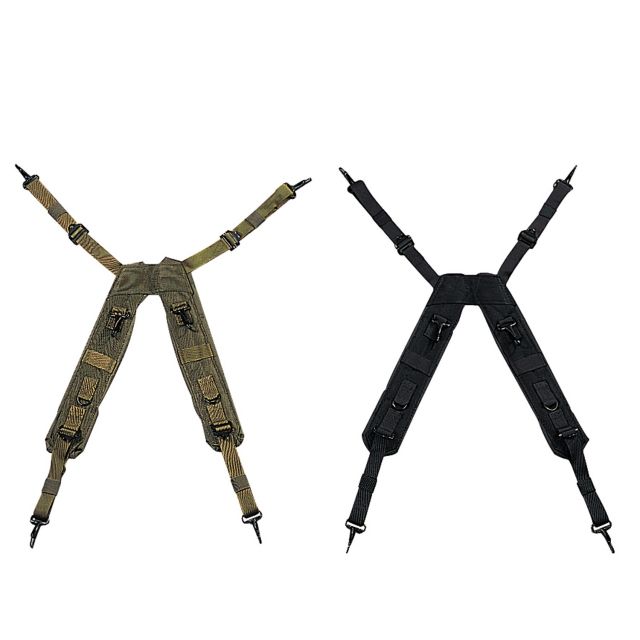 Rothco G.I. Type H Style LC-1 Suspenders Black Black - Rothco