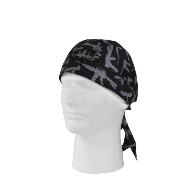 Rothco Gun Pattern Headwrap Black/Silver kSilver