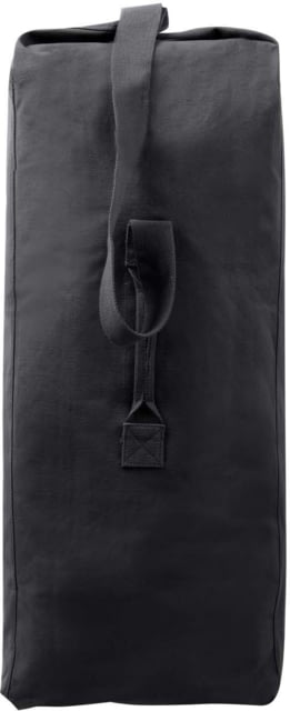 Rothco Heavyweight Top Load Canvas Duffle Bag Black Black-25x42 - Rothco