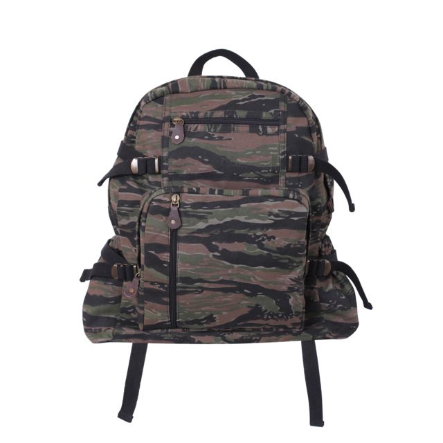 Rothco Jumbo Vintage Canvas Backpack Tiger Stripe Camo TigerStripeCamo - Rothco