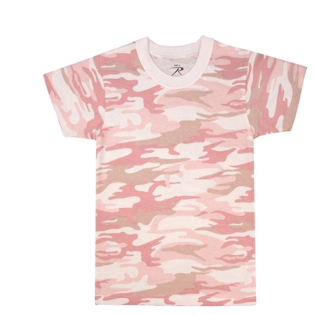 Rothco Kids Camo T-Shirts Baby Pink Camo XS PinkCamo-XS