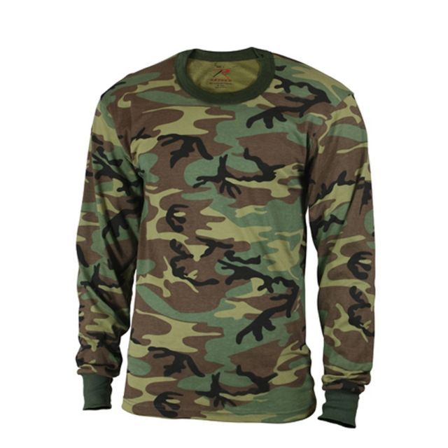 Rothco Rothco Kids Long Sleeve Camo T-shirt Woodland Camo M landCamo-M - $12.99 at Optics Planet