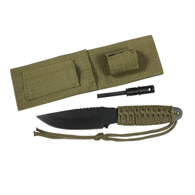 Rothco Large Paracord Knife With Fire Starter Olive Drab OliveDrab - Rothco
